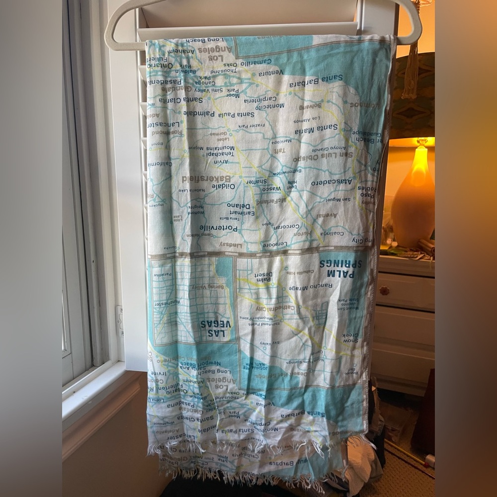 Kate Spade California Map Scarf